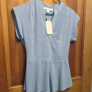 Blue Striped Women's Top
